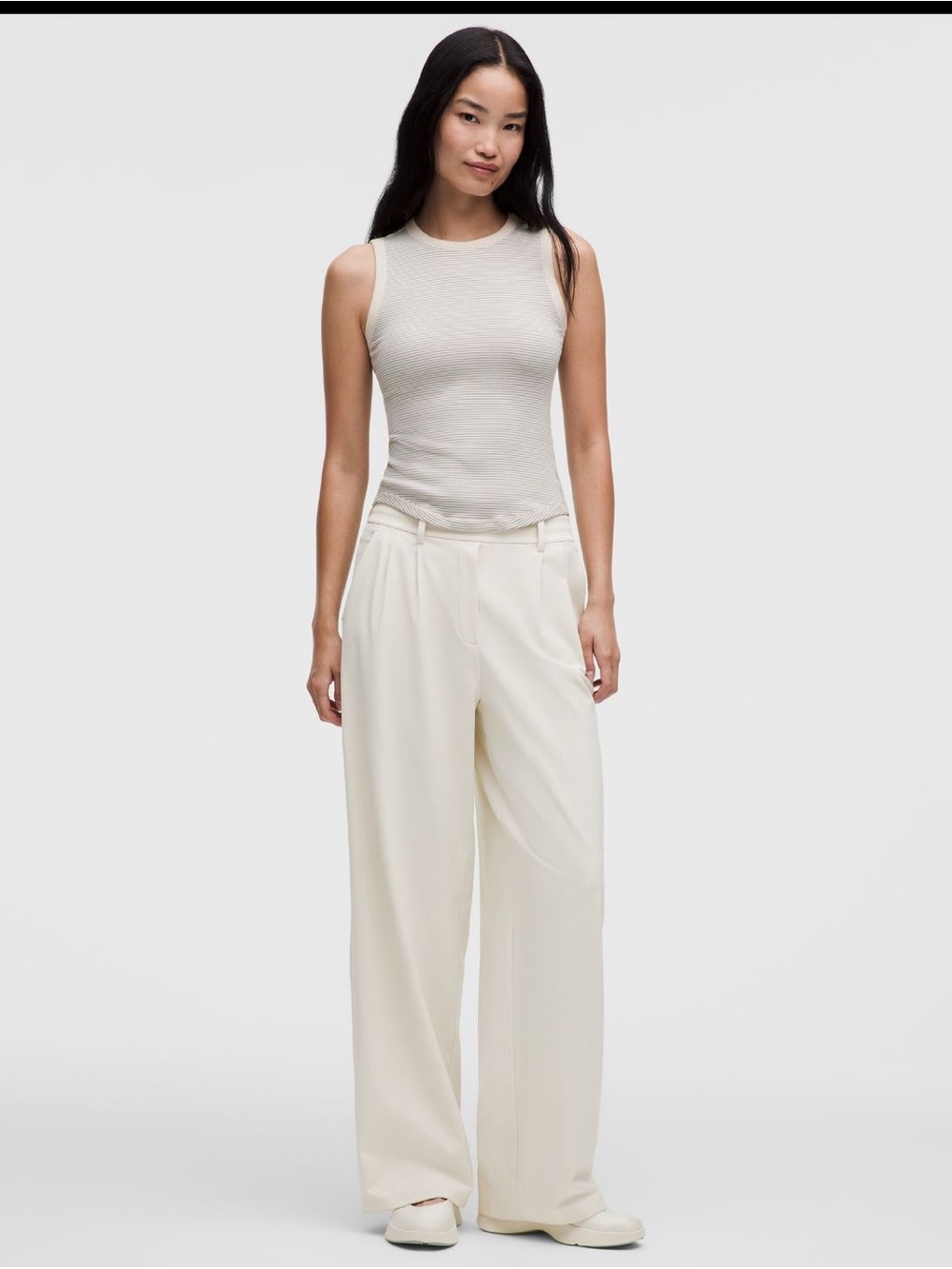 LULULEMON Daydrift High Rise Wide Leg Trouser Reg • L •Light Ivory NWT $148 - Picture 2 of 8